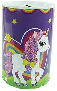 Tinnen spaarblik - Eenhoorn en babydieren - 10 varianten