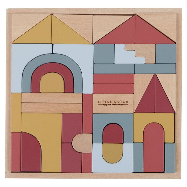 Tiamo Little Dutch houten blokkendoos 47-delig