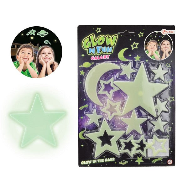 Glow in the dark sterren en maan