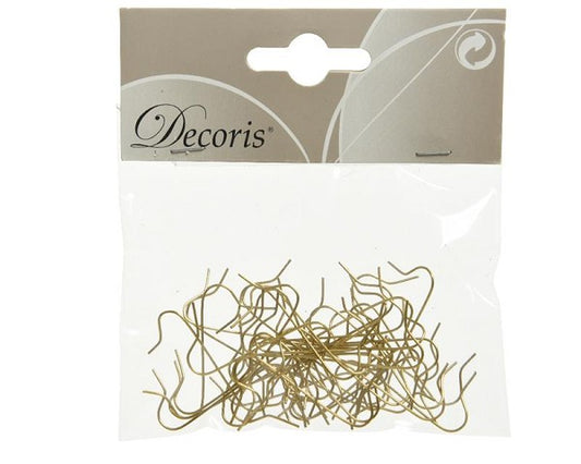 Kerstboomhaakjes 50 stuks 3.5cm goud