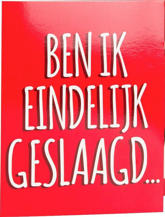 Kaart voor geslaagde