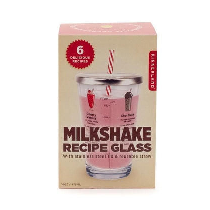 Milkshake recepten glas - Kikkerland