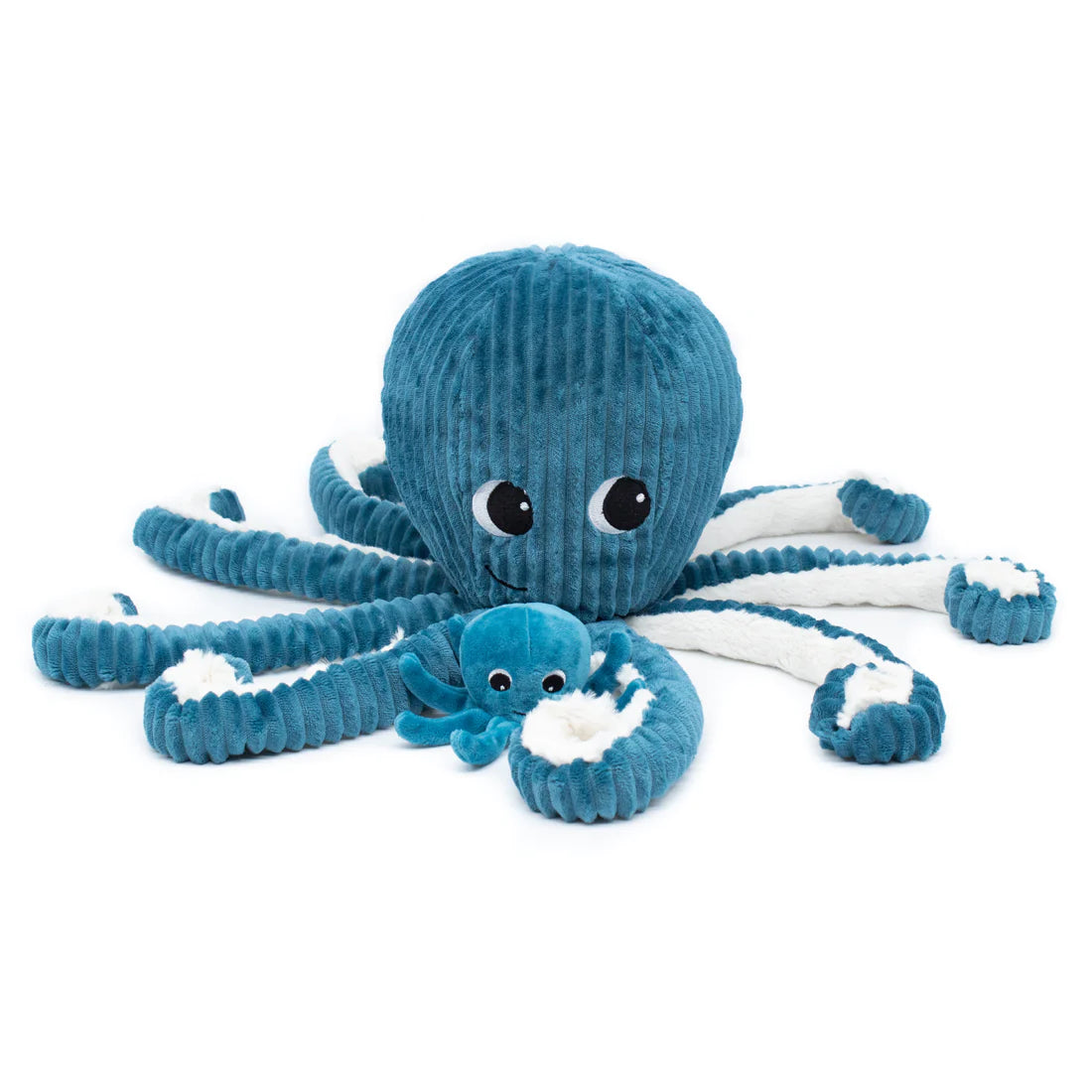 Moeder en Baby Octopus knuffels - 45 cm - Blauw