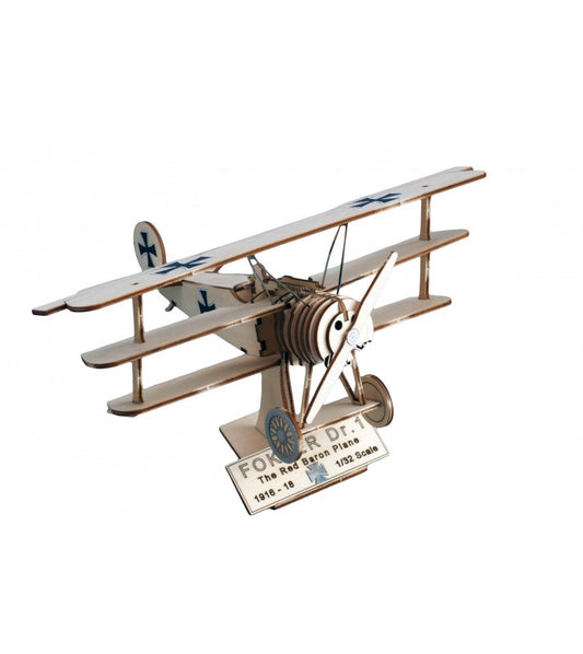 Fokker DR.I "The Red Baron Plane" - Art & Wood